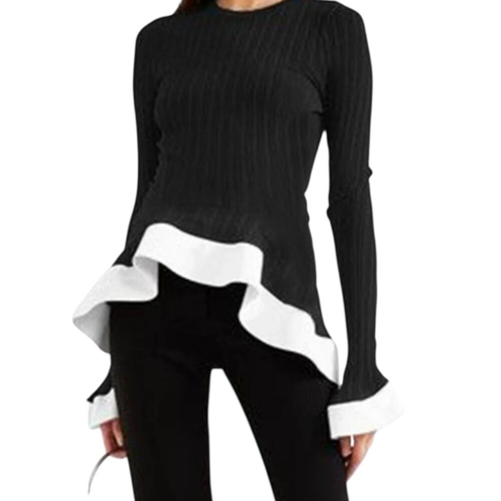 ESTEBAN CORTYAZAR DRAPED KNIT TOP SIZE XS NEW